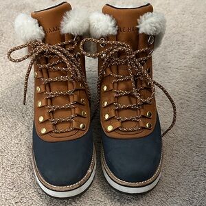 Cole Haan Women's Tan and Black Winter Boots